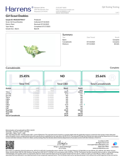 Girl Scout Doobies THCA Flower