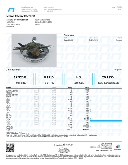 Lemon Cherry Baccarat THCA Flower